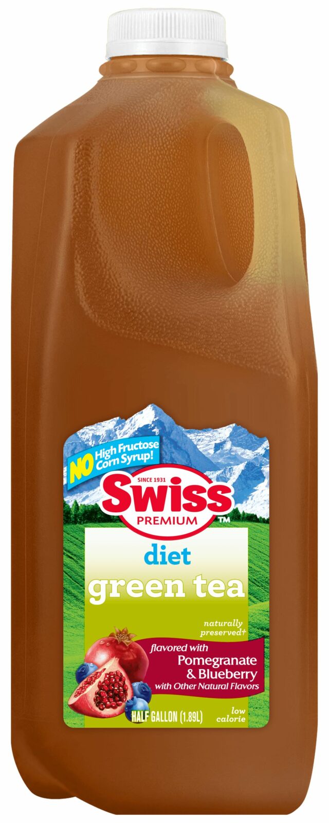 Diet Green Tea with Pomegranate & Blueberry Half Gallon Swiss Premium